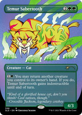 Temur Sabertooth (Foil Etched) card from Secret Lair Drop Series