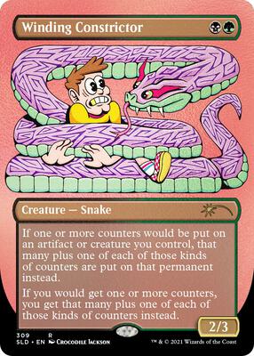 Winding Constrictor (Foil Etched) card from Secret Lair Drop Series