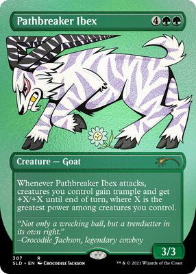 Pathbreaker Ibex (Foil Etched) card from Secret Lair Drop Series
