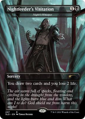 Nightfeeder's Visitation - Night's Whisper card from Secret Lair Drop Series