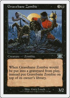 Gravebane Zombie card from Classic Sixth Edition