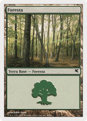 Forest (Italian) - "Foresta" (B56) card from Magic Encyclopedia 2005 (Salvat/Hachette)