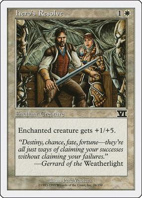 Hero's Resolve card from Classic Sixth Edition