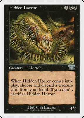 Hidden Horror card from Classic Sixth Edition
