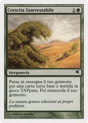 Rampant Growth (Italian) - "Crescita Inarrestabile" (K19) card from Magic Encyclopedia 2005 (Salvat/Hachette)