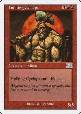 Hulking Cyclops card from Classic Sixth Edition