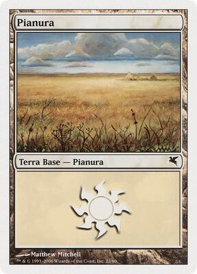 Plains (Italian) - "Pianura" (G22) card from Magic Encyclopedia 2005 (Salvat/Hachette)