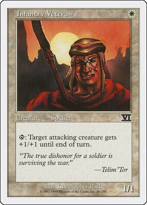 Infantry Veteran card from Classic Sixth Edition