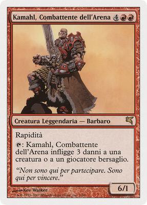 Kamahl, Pit Fighter (Italian) - "Kamahl, Combattente dell'Arena" card from Magic Encyclopedia 2005 (Salvat/Hachette)