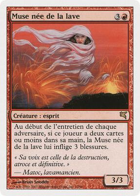 Lavaborn Muse (French) - "Muse nee de la lave" card from Magic Encyclopedia 2005 (Salvat/Hachette)