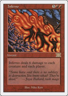 Inferno card from Classic Sixth Edition