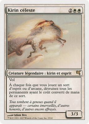 Celestial Kirin (French) - "Kirin celeste" card from Magic Encyclopedia 2005 (Salvat/Hachette)