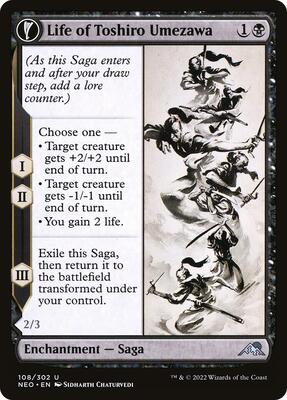 Life of Toshiro Umezawa card from Kamigawa: Neon Dynasty