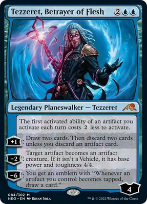 Tezzeret, Betrayer of Flesh card from Kamigawa: Neon Dynasty
