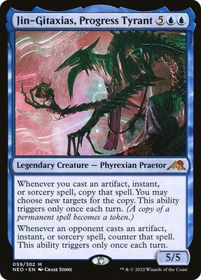 Jin-Gitaxias, Progress Tyrant card from Kamigawa: Neon Dynasty