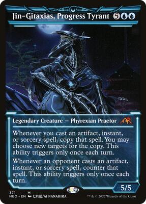 Jin-Gitaxias, Progress Tyrant (Showcase) card from Kamigawa: Neon Dynasty