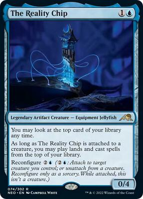 The Reality Chip card from Kamigawa: Neon Dynasty