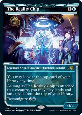 The Reality Chip (Showcase) card from Kamigawa: Neon Dynasty