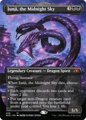 Junji, the Midnight Sky (Borderless) card from Kamigawa: Neon Dynasty
