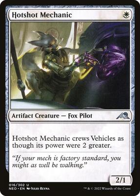 Hotshot Mechanic card from Kamigawa: Neon Dynasty