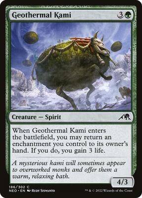 Geothermal Kami card from Kamigawa: Neon Dynasty