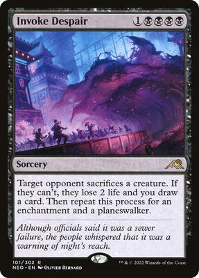 Invoke Despair card from Kamigawa: Neon Dynasty