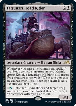 Tatsunari, Toad Rider card from Kamigawa: Neon Dynasty