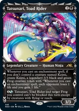 Tatsunari, Toad Rider (Showcase) card from Kamigawa: Neon Dynasty