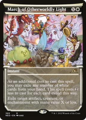 March of Otherworldly Light (Showcase) card from Kamigawa: Neon Dynasty