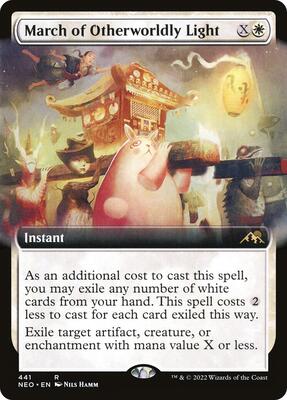 March of Otherworldly Light (Extended Art) card from Kamigawa: Neon Dynasty