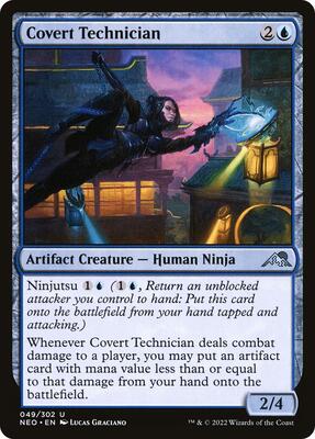 Covert Technician card from Kamigawa: Neon Dynasty