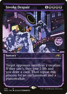 Invoke Despair (Showcase) card from Kamigawa: Neon Dynasty