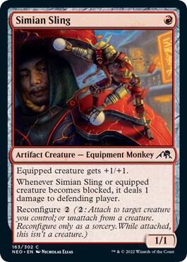 Simian Sling card from Kamigawa: Neon Dynasty