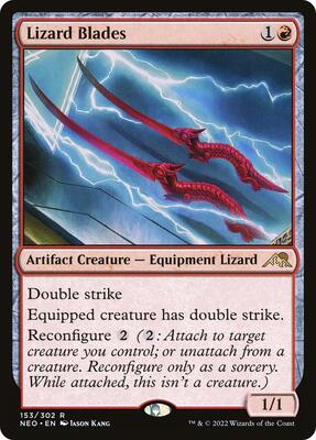 Lizard Blades card from Kamigawa: Neon Dynasty