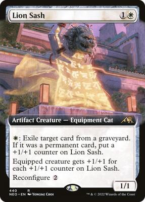 Lion Sash (Extended Art) card from Kamigawa: Neon Dynasty