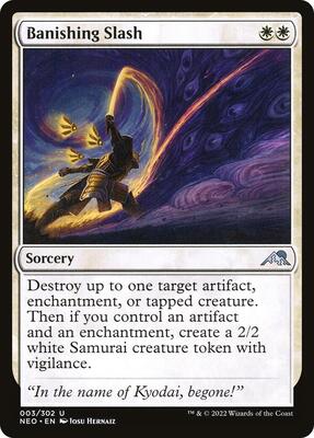Banishing Slash card from Kamigawa: Neon Dynasty