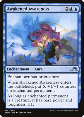 Awakened Awareness card from Kamigawa: Neon Dynasty