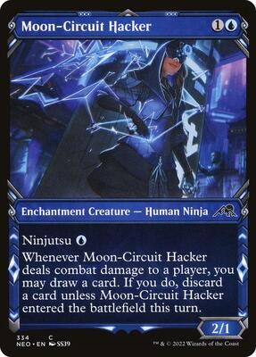 Moon-Circuit Hacker (Showcase) card from Kamigawa: Neon Dynasty