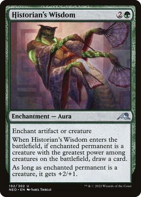 Historian's Wisdom card from Kamigawa: Neon Dynasty