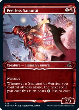 Peerless Samurai (Showcase) card from Kamigawa: Neon Dynasty