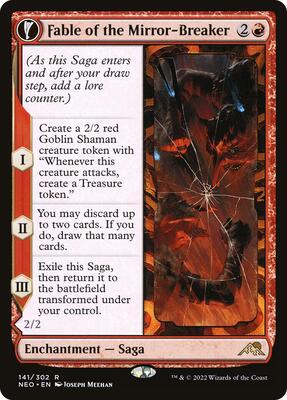 Fable of the Mirror-Breaker card from Kamigawa: Neon Dynasty