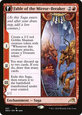 Fable of the Mirror-Breaker (Showcase) card from Kamigawa: Neon Dynasty