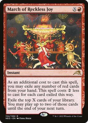 March of Reckless Joy card from Kamigawa: Neon Dynasty