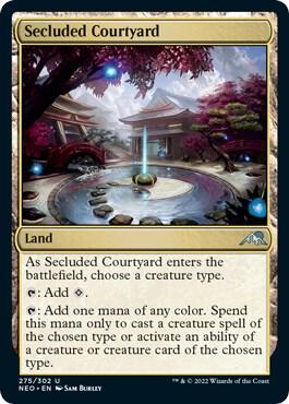 Secluded Courtyard card from Kamigawa: Neon Dynasty