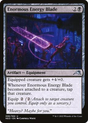 Enormous Energy Blade card from Kamigawa: Neon Dynasty