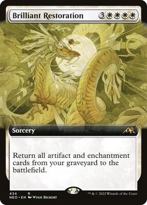 Brilliant Restoration (Extended Art) card from Kamigawa: Neon Dynasty
