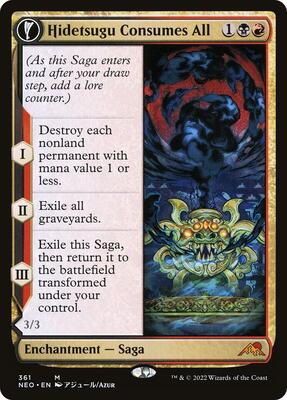 Hidetsugu Consumes All (Showcase) card from Kamigawa: Neon Dynasty