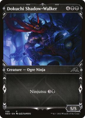 Dokuchi Shadow-Walker (Showcase) card from Kamigawa: Neon Dynasty
