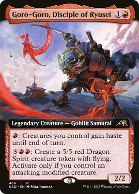 Goro-Goro, Disciple of Ryusei (Extended Art) card from Kamigawa: Neon Dynasty