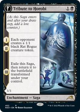 Tribute to Horobi (Extended Art) card from Kamigawa: Neon Dynasty